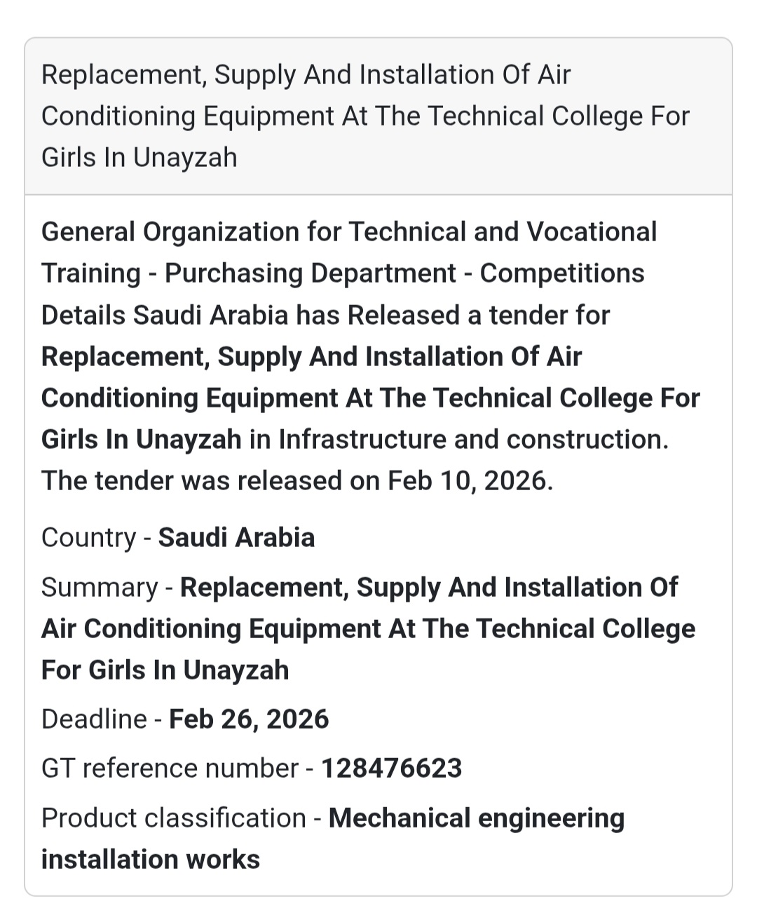 Air Conditioning Equipment Replacement