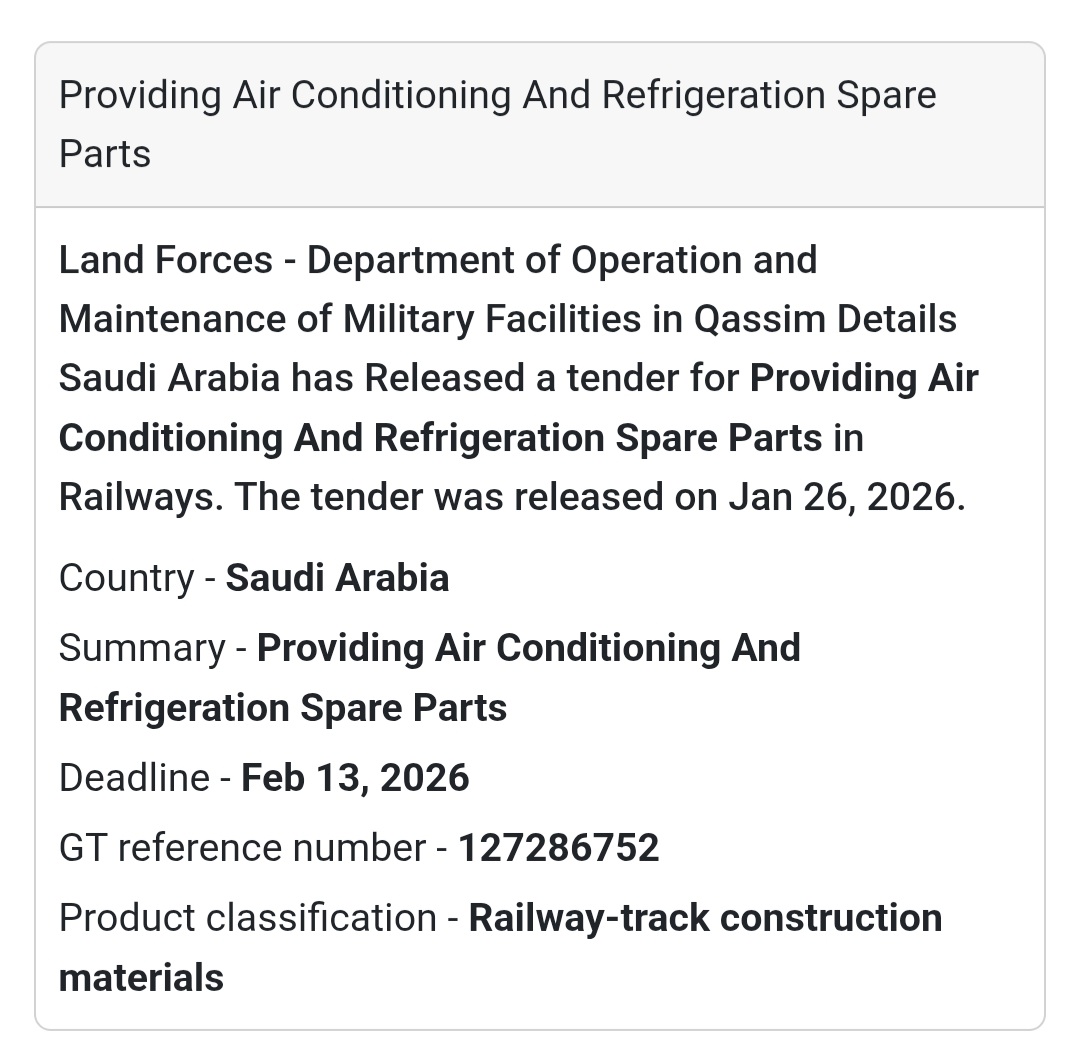 ❄️ Air Conditioning & Refrigeration Spare Parts