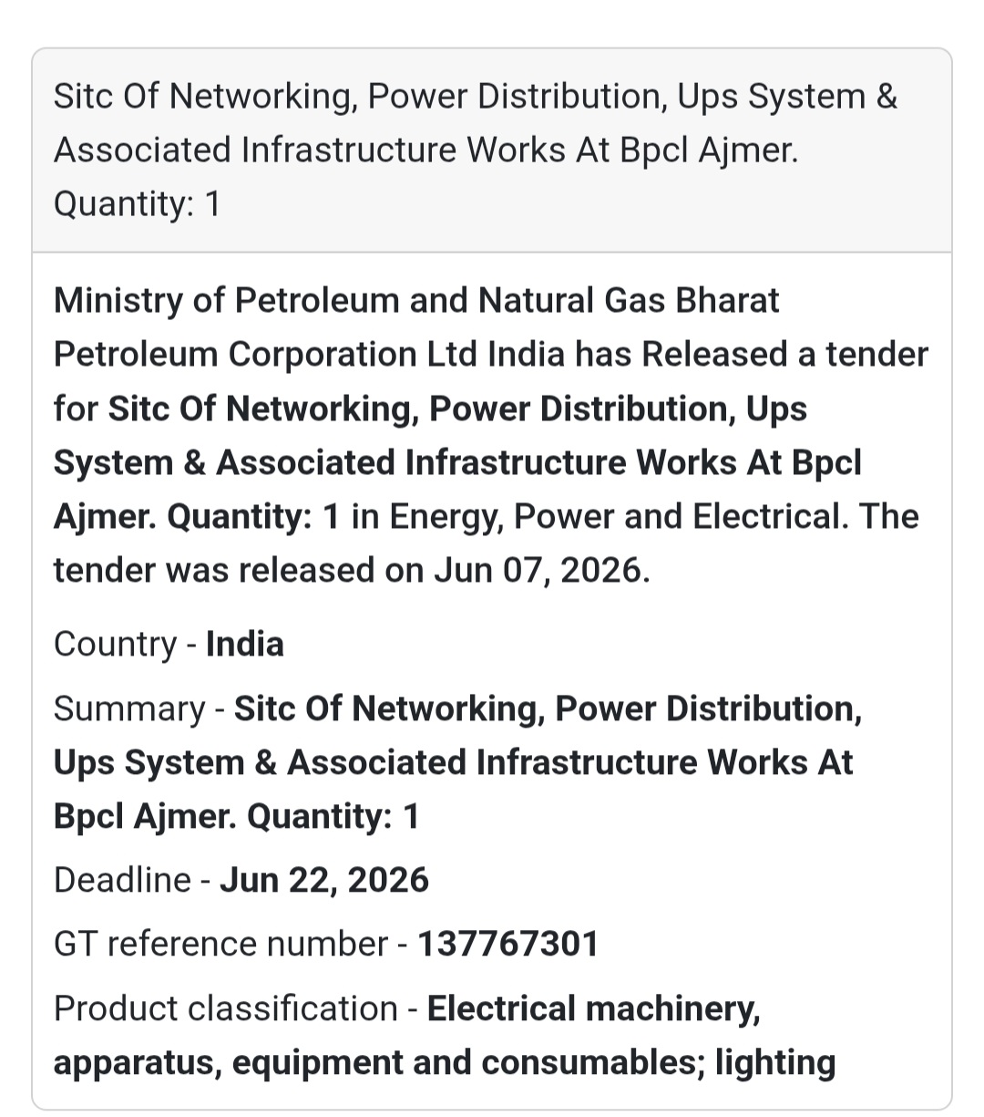 📍 Ajmer, Rajasthan | Networking & Power Distribution Infrastructure 🔌
