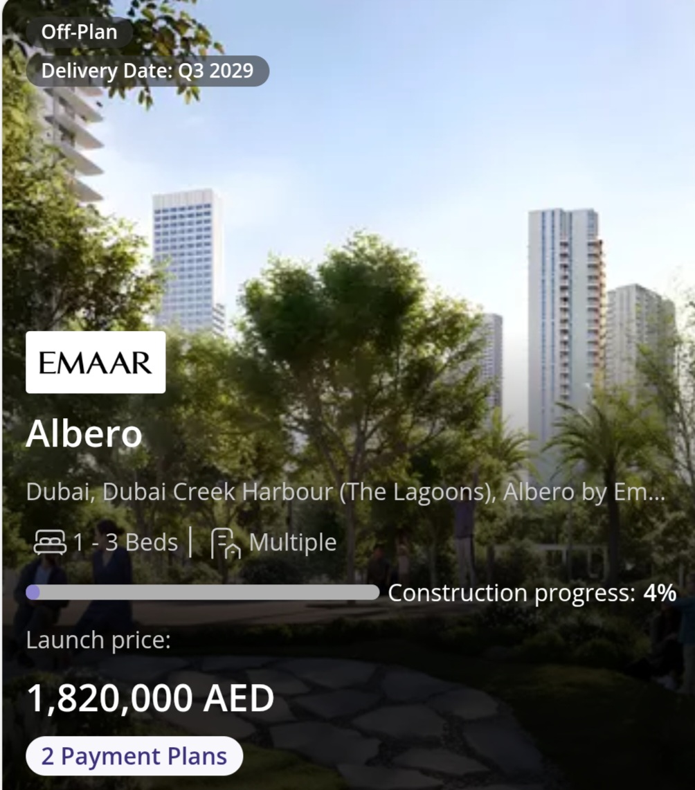 ✨ Albero by Emaar | Dubai Creek Harbour Green living by the water.