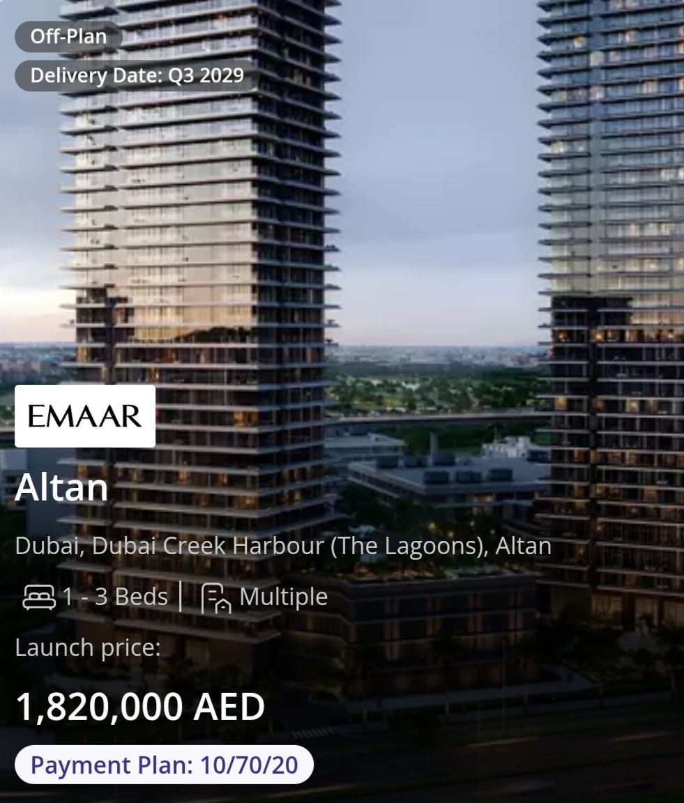 ✨ Altan by Emaar | Dubai Creek Harbour