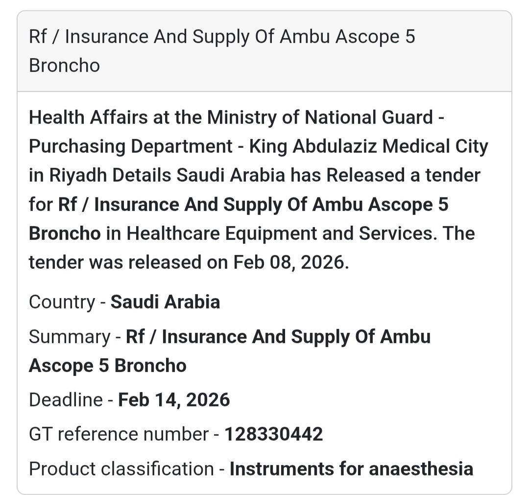 🔍 Ambu aScope 5 Broncho – Insurance & Supply