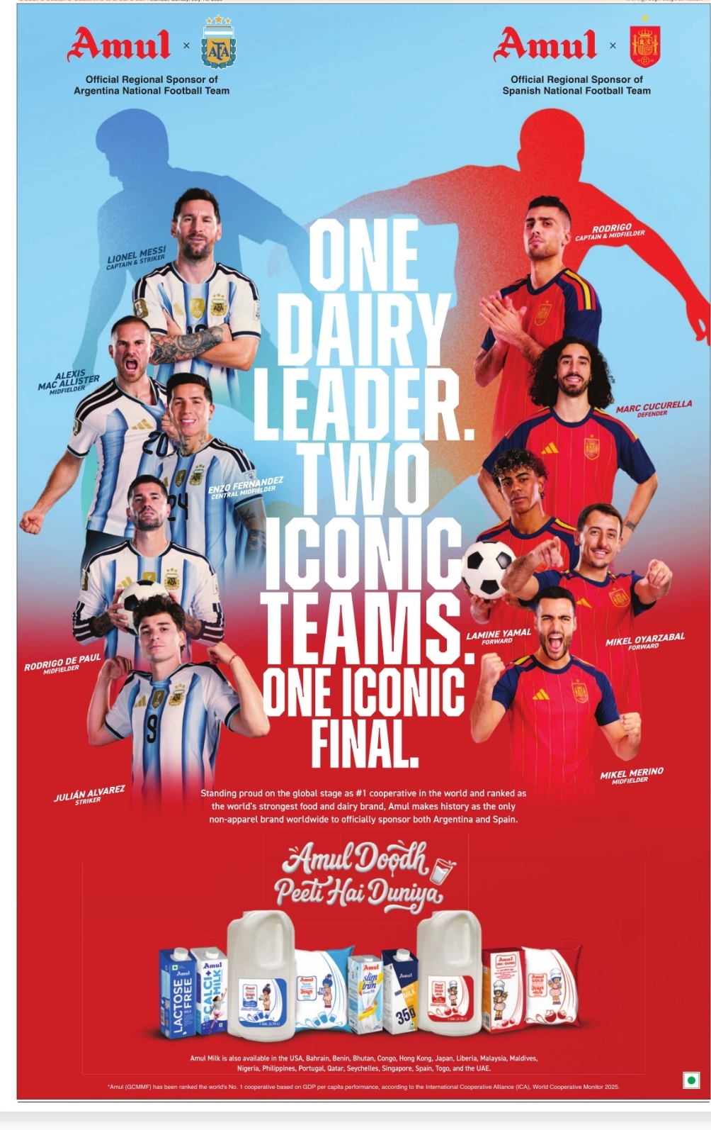 🥛 Amul – One Dairy Leader. Two Iconic Teams.