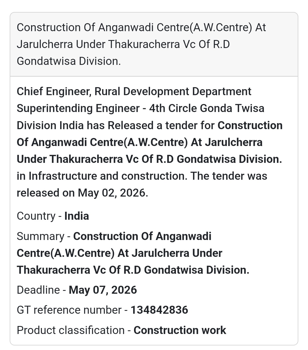 🏫 Anganwadi Centre (Jarulcherra)