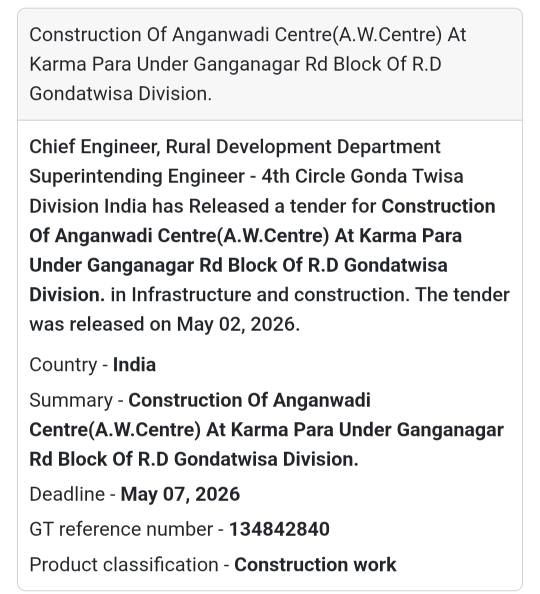 🏫 Anganwadi Centre (Karma Para)