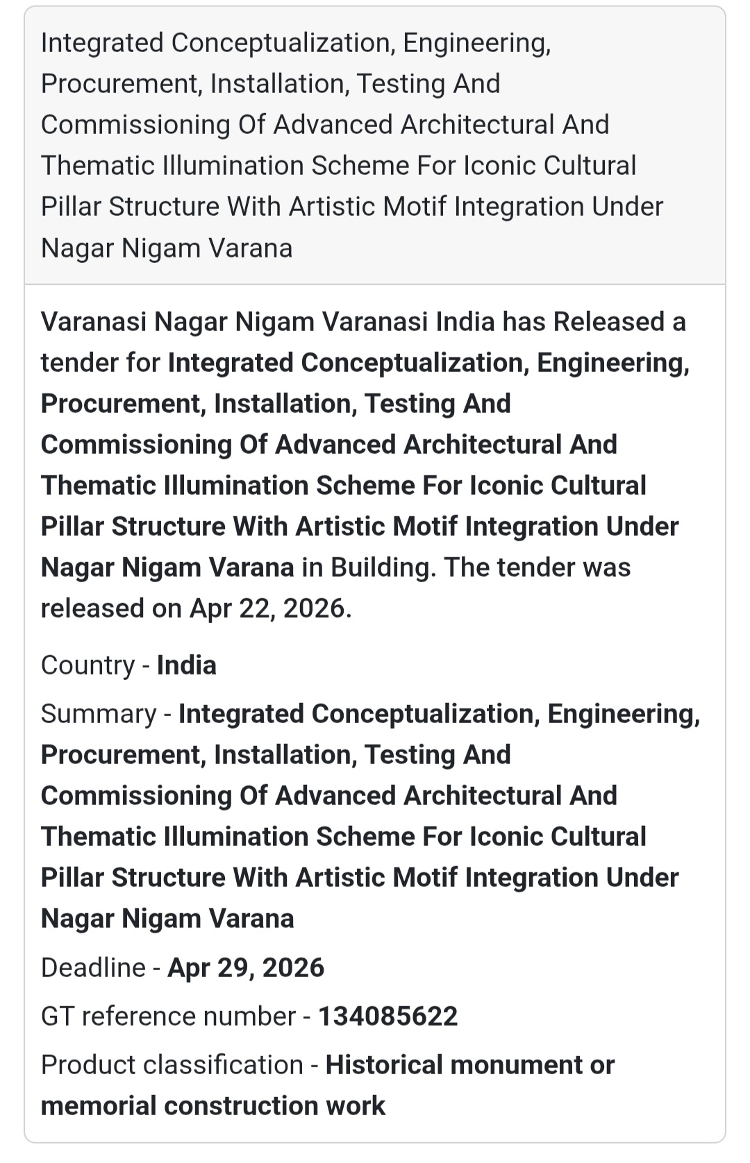 🌆 Architectural Lighting Project – Varanasi