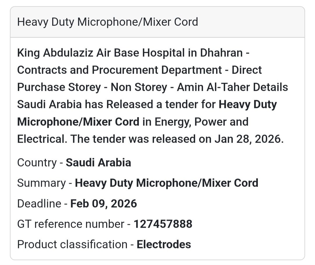 🎤 Audio Accessories Supply | Dhahran