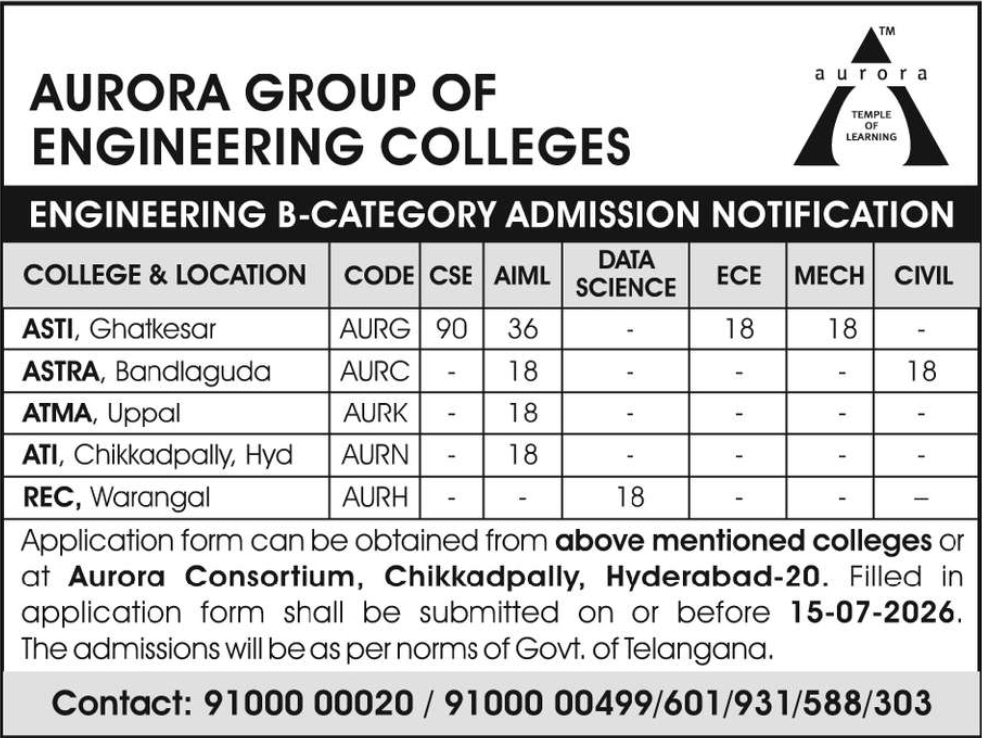 🎓 AURORA GROUP OF ENGINEERING COLLEGES