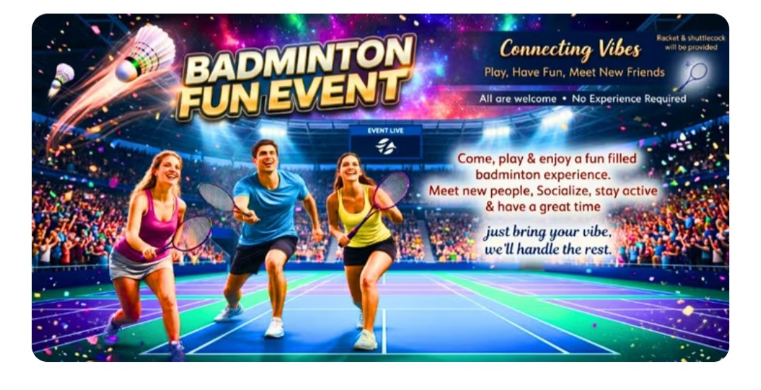 🏸 Badminton Fun Event – Play, Connect & Enjoy!