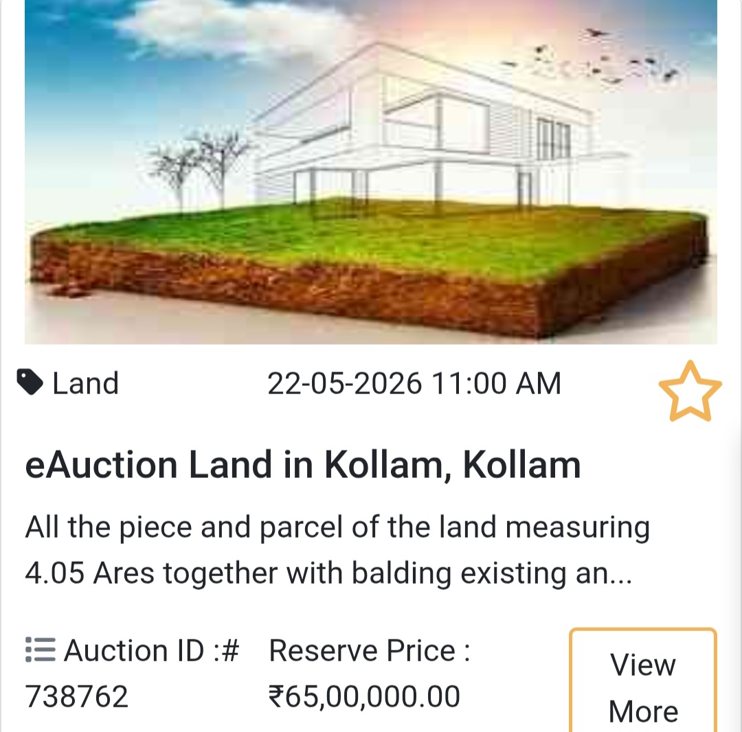 🏦 Bank Auction Property in Kollam