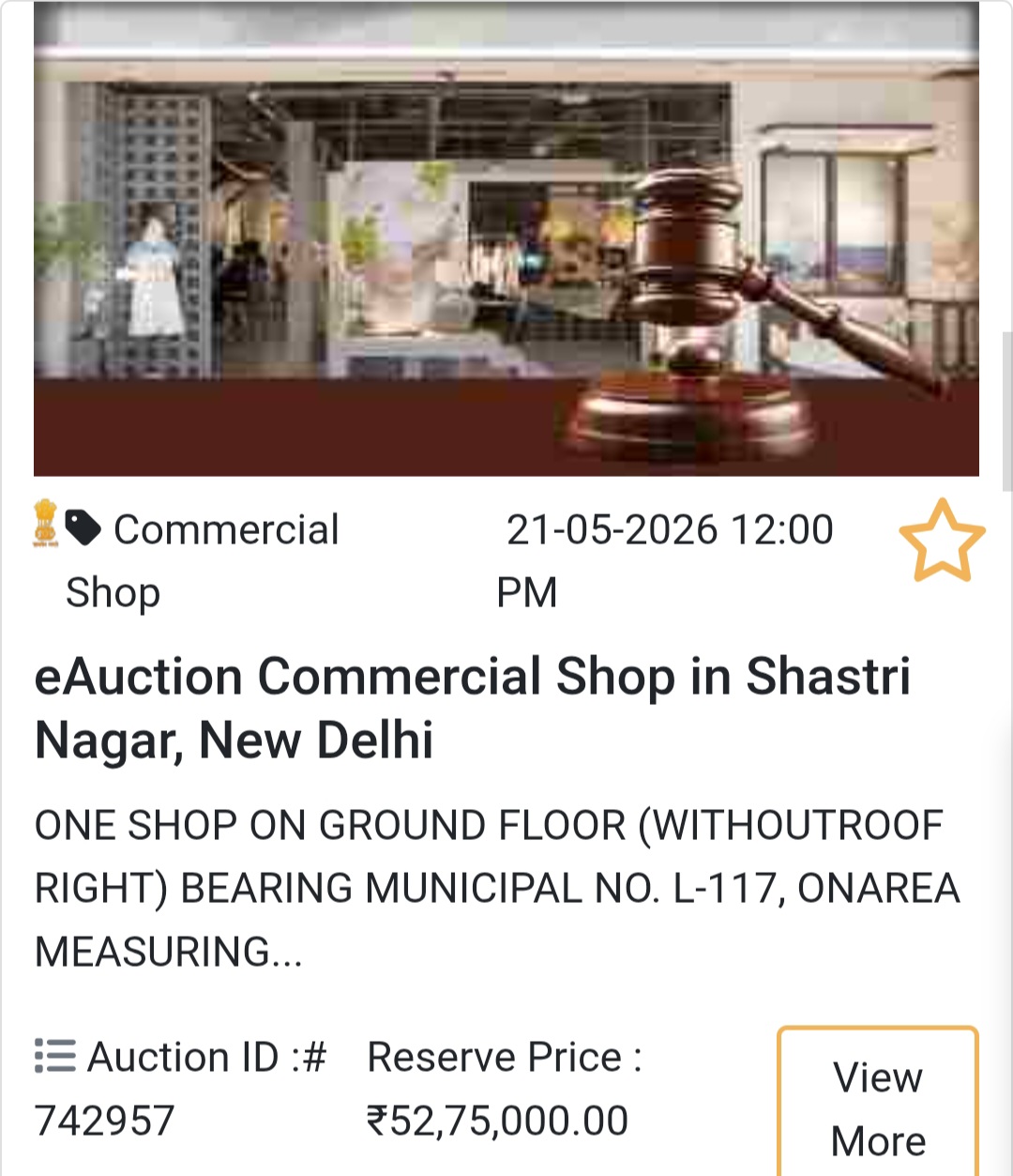 🏦 Bank Auction Property in Shastri nagar