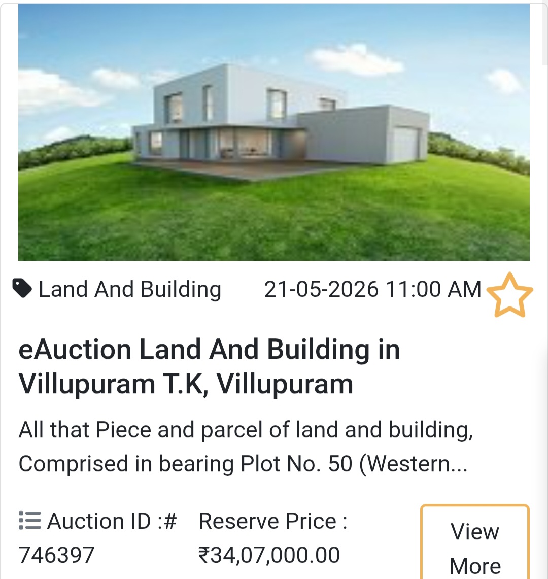 🏦 Bank Auction Property in villupuram