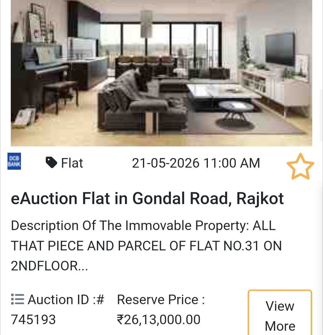 🏦 Bank Auction Property rajkot
