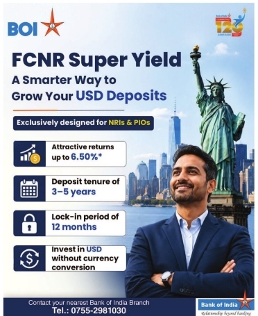 📢 Bank of India Launches FCNR Super Yield Deposit Scheme