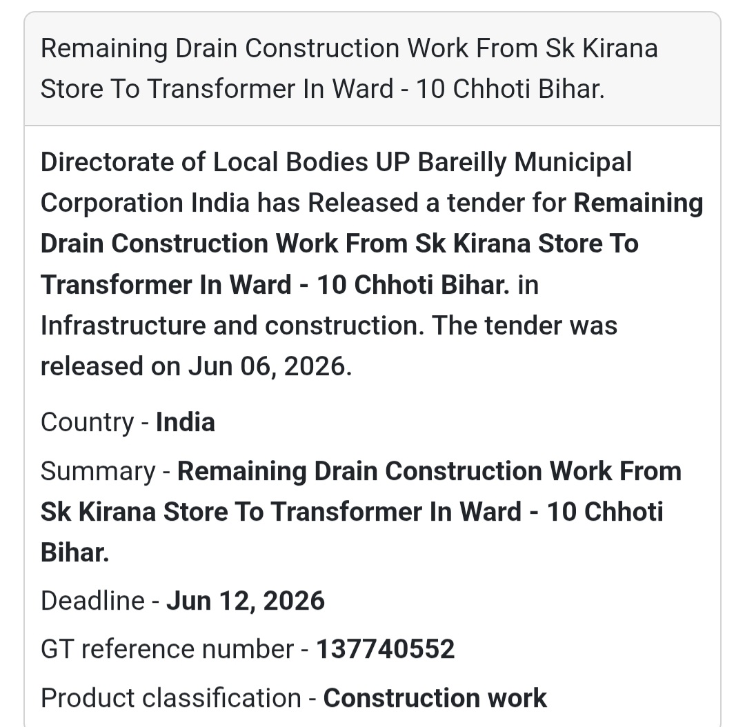 🚧 Bareilly, Uttar Pradesh | Remaining Drain Construction Work