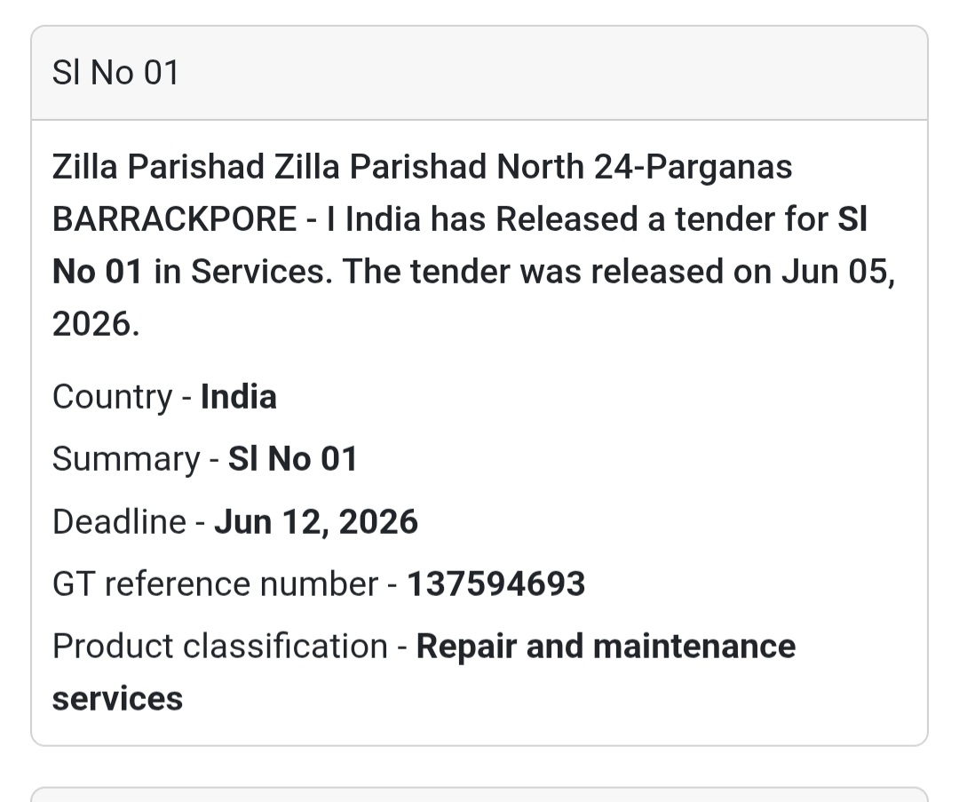 🛠️ Barrackpore, West Bengal | Repair & Maintenance Opportunity