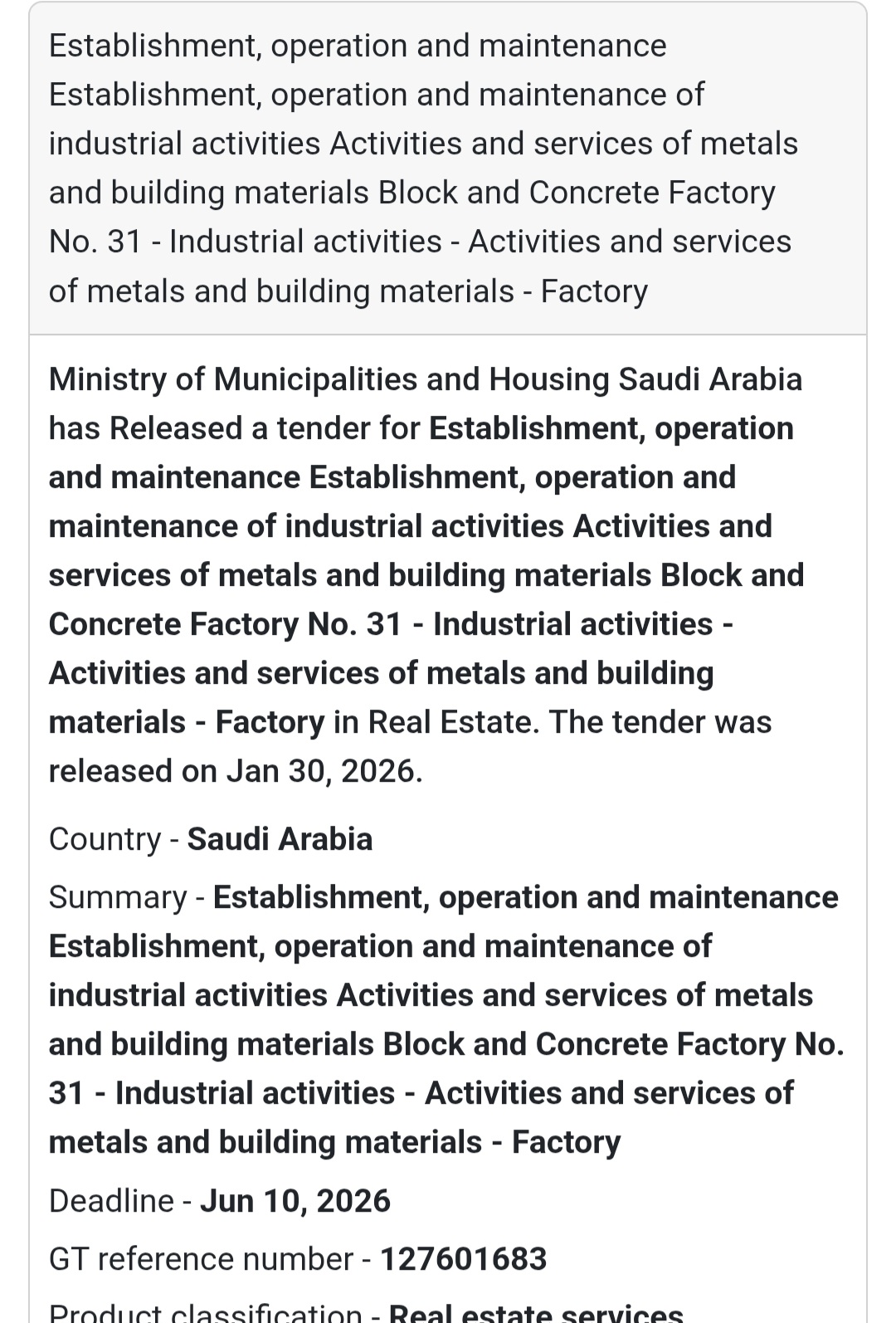 🧱 Block & Concrete Factory – No. 31