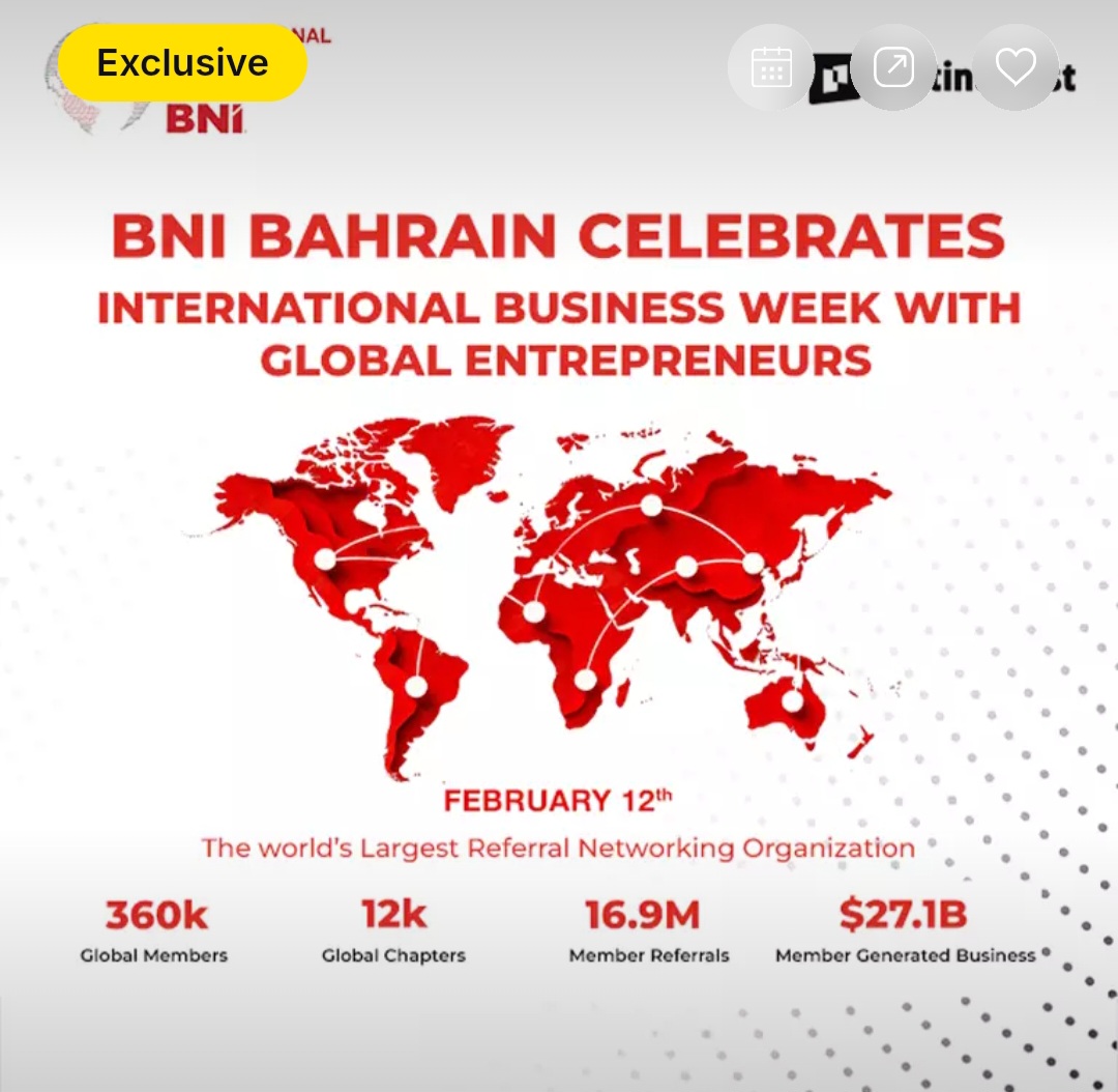 🤝 BNI Bahrain Celebrates International Business Week