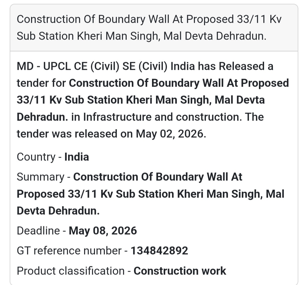 🧱 Boundary Wall Construction (Kheri Man Singh, Dehradun)
