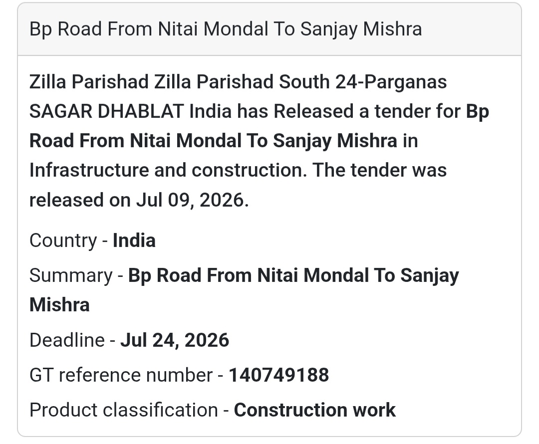 🛣️ BP Road From Nitai Mondal To Sanjay Mishra | 📍Sagar Dhablat, South 24 Parganas