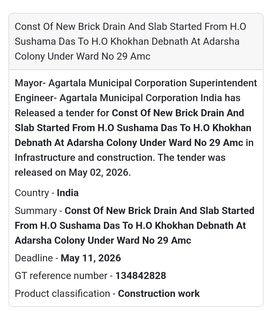 🚧 Brick Drain & Slab Construction