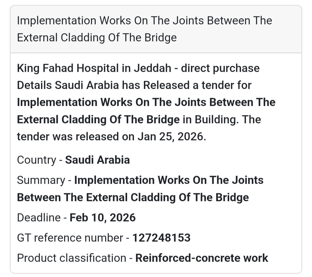 🏗️ Bridge Cladding Joint Works
