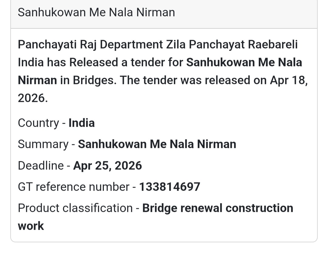 🌉 Bridge Related Work – Raebareli