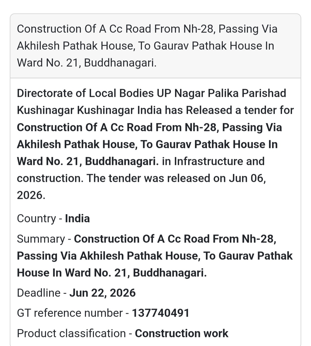 🛣️ Buddhanagari, Kushinagar