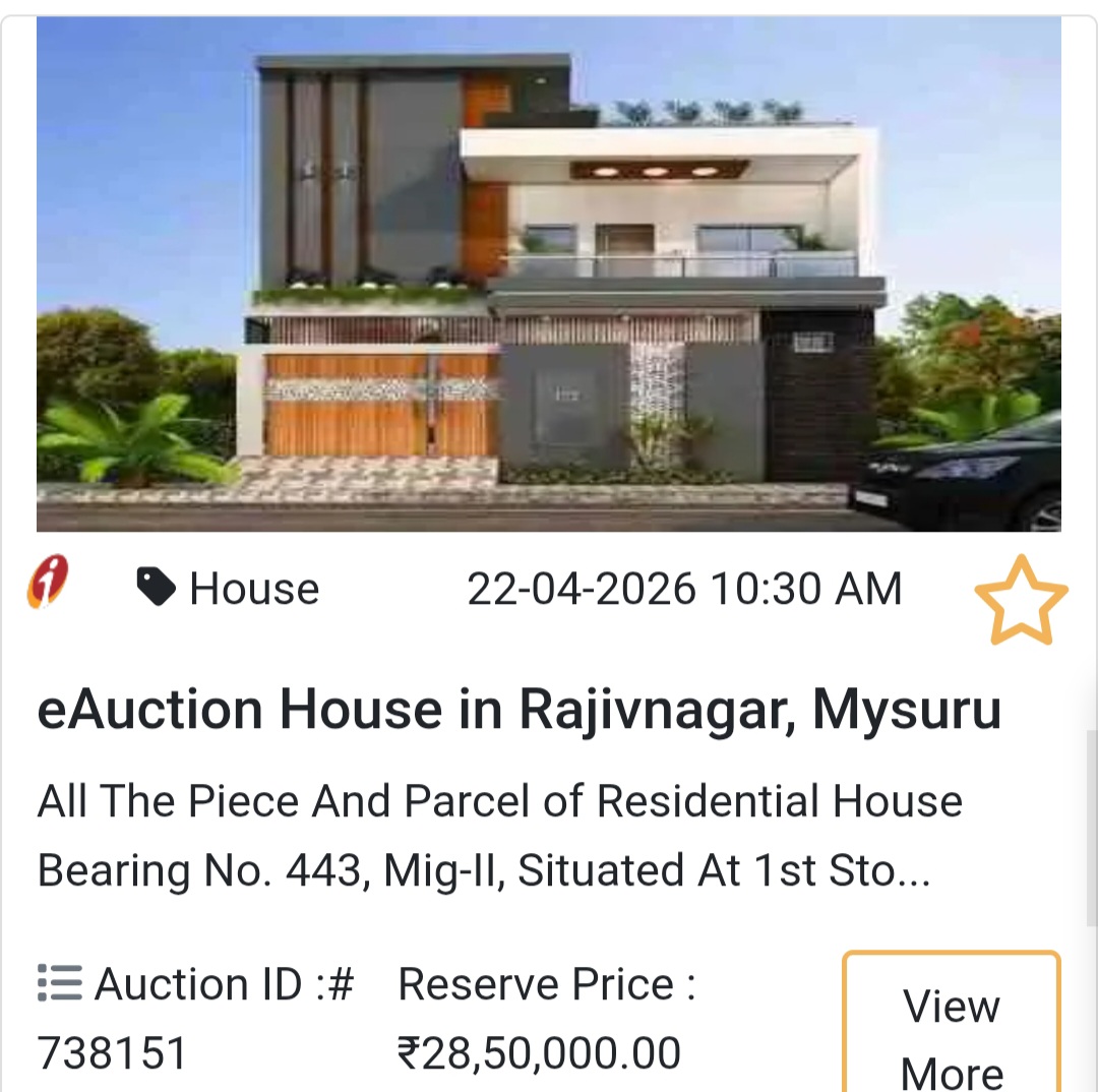 🏡 Budget-Friendly House in Rajivnagar, Mysuru – Auction Deal