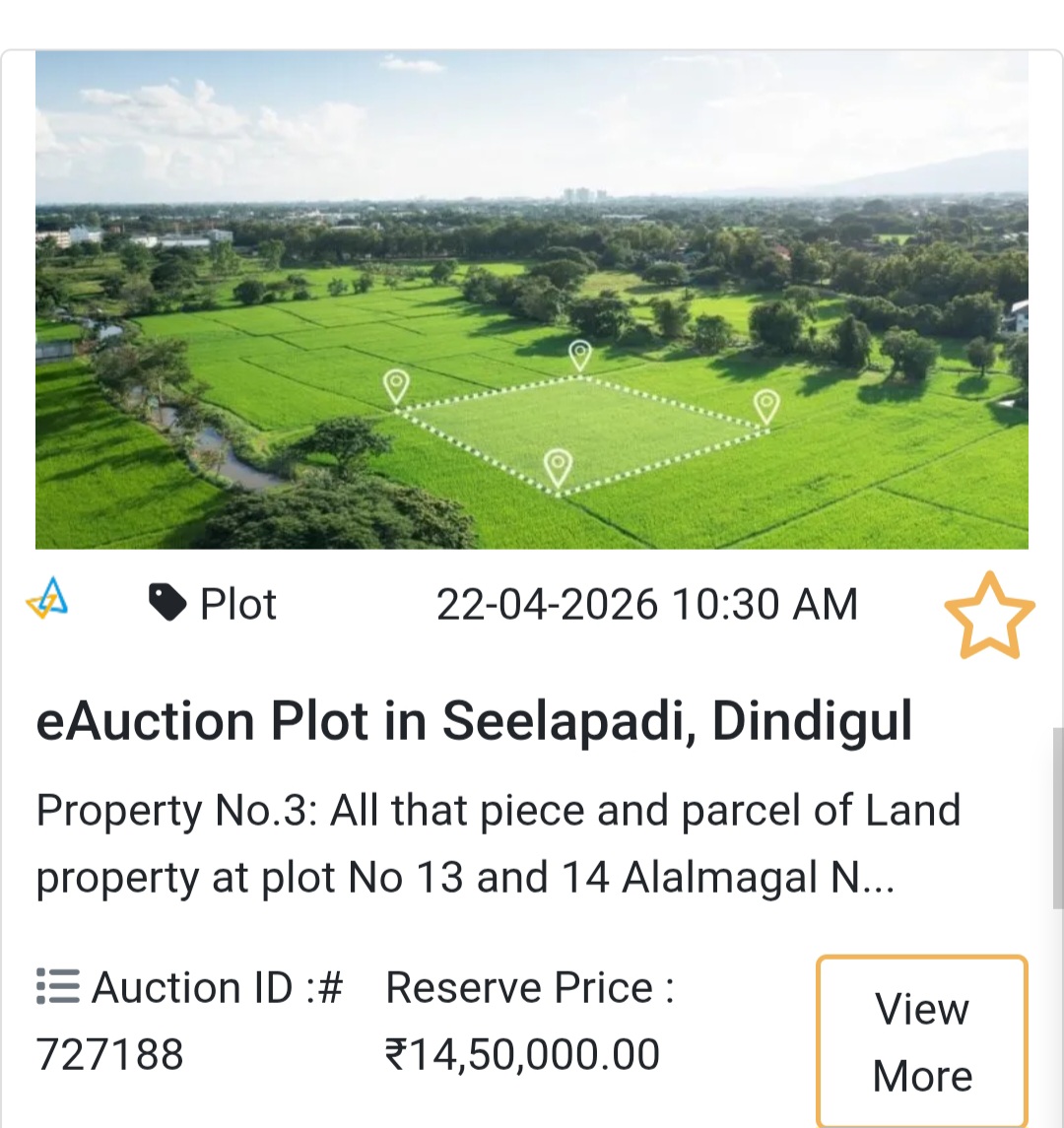 🌾 Budget Land Deal – Seelapadi, Dindigul