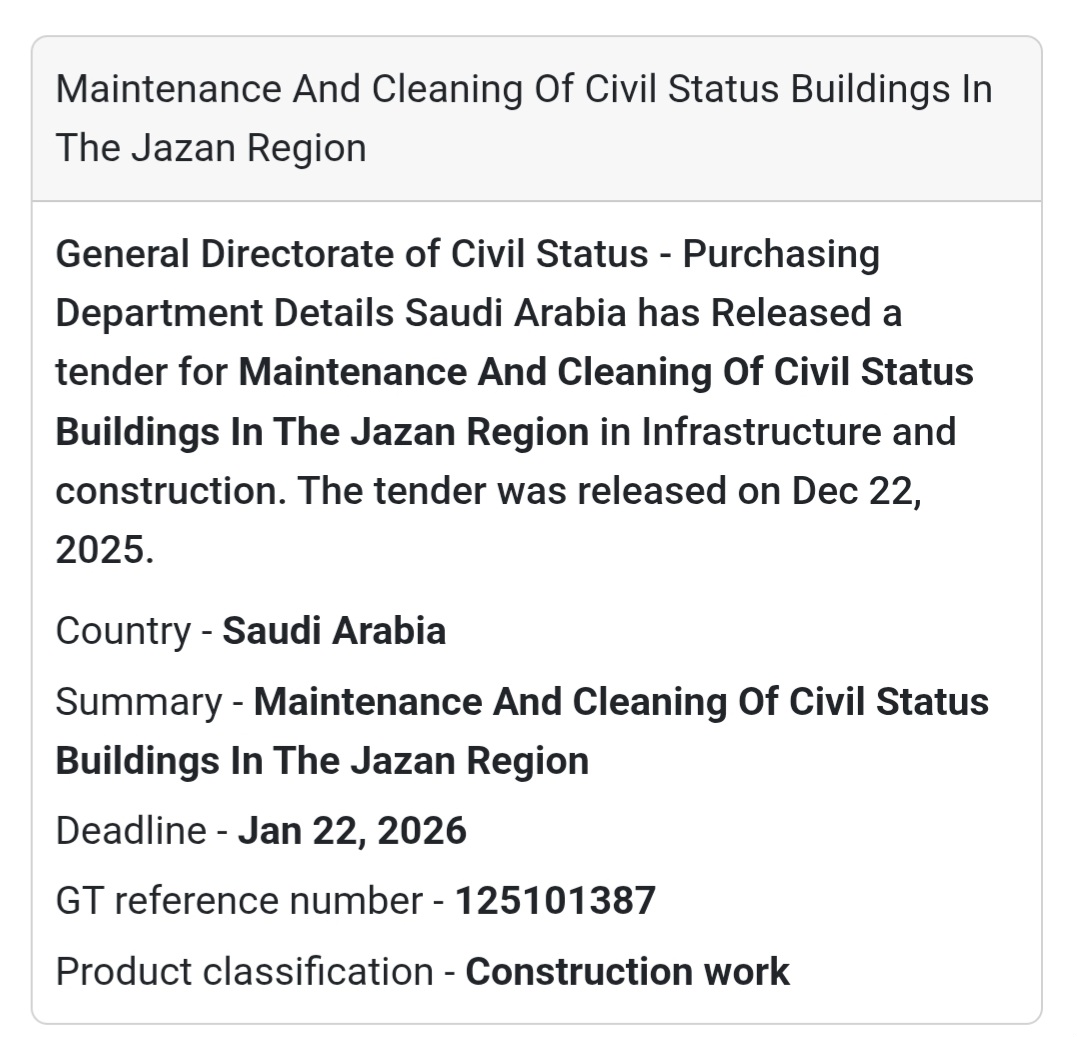 🧹 Building Maintenance & Cleaning – Saudi Arabia 🇸🇦