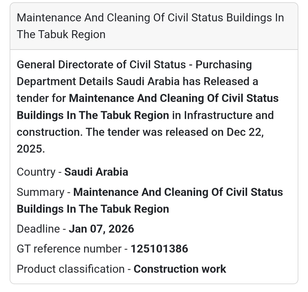 🧹 Building Maintenance & Cleaning – Saudi Arabia 🇸🇦