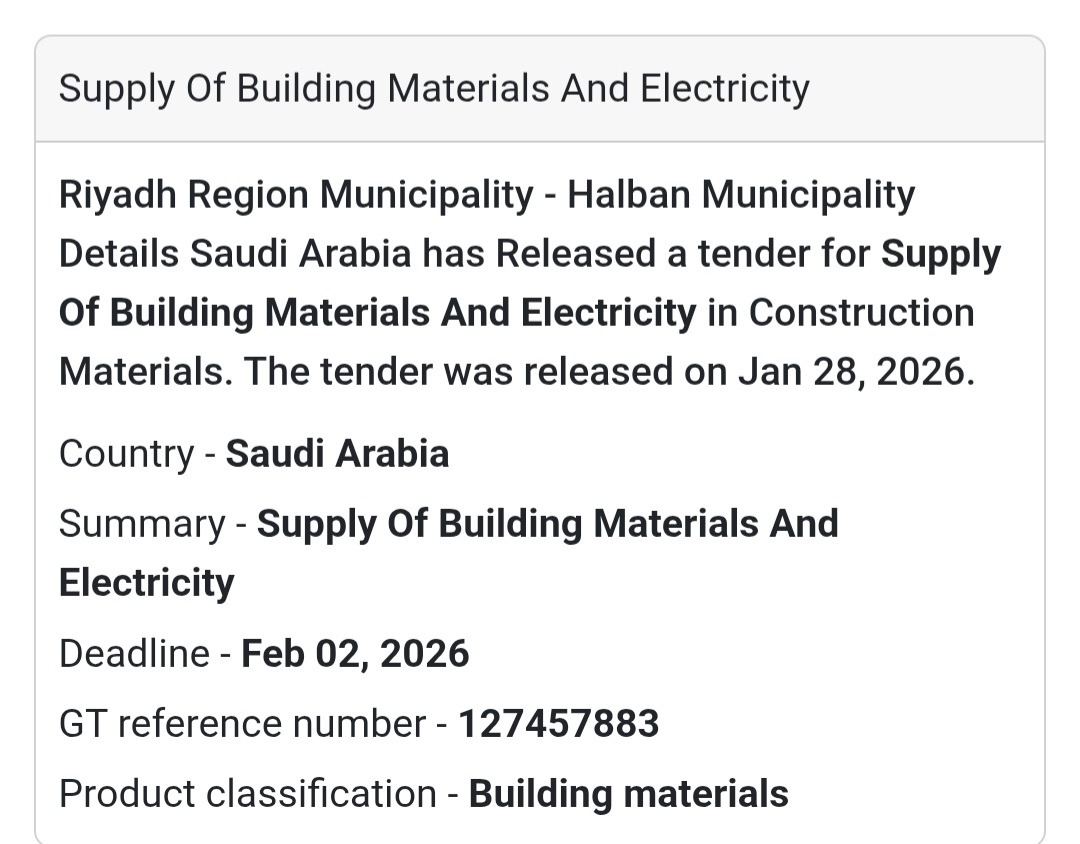 🏗️ Building Materials & Electricity Supply | Riyadh
