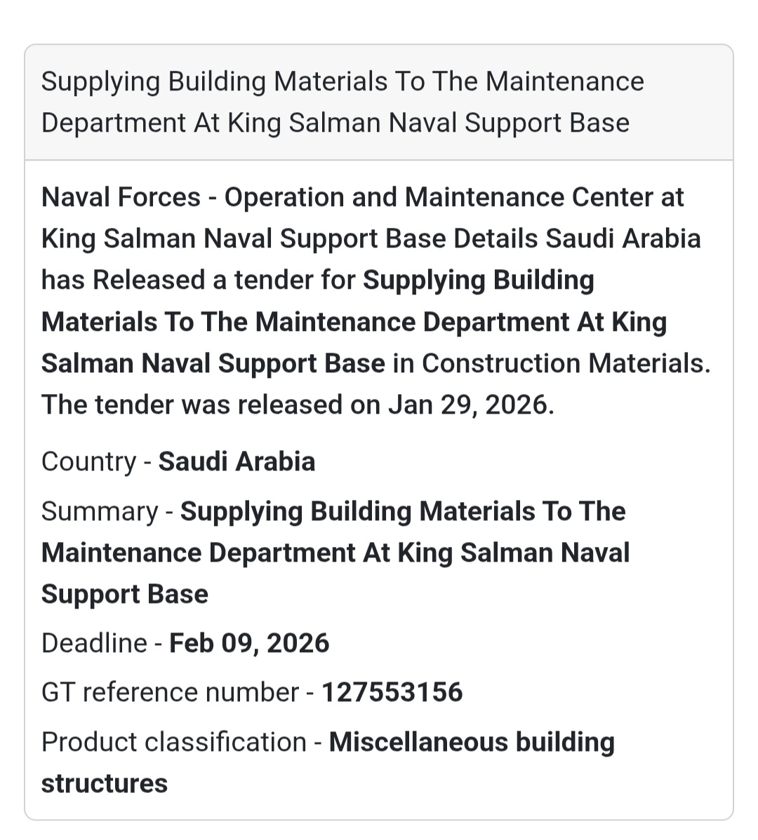 🧱 Building Materials Supply