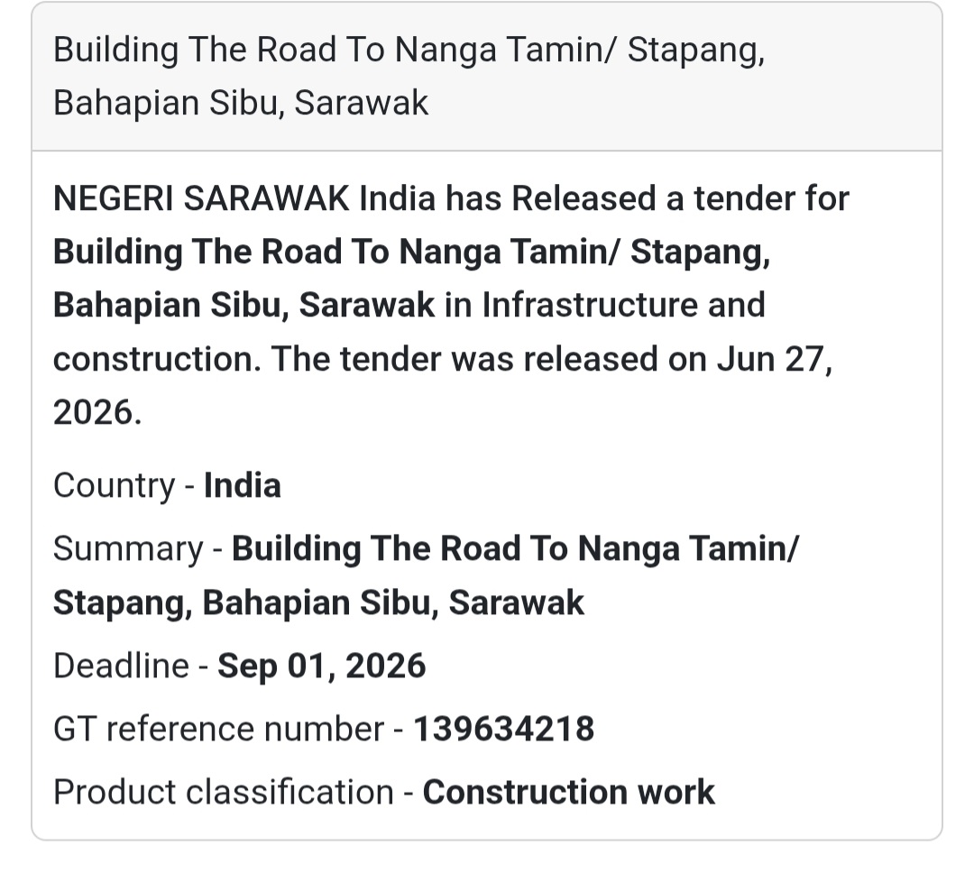 🛣️ Building the Road to Nanga Tamin/Stapang, Bahagian Sibu, Sarawak