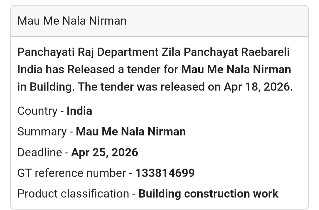 🏢 Building Work – Raebareli