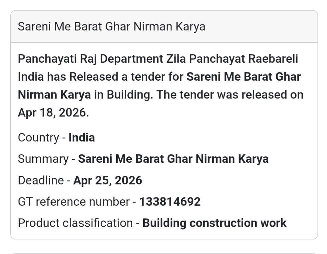 🏢 Building Work – Raebareli
