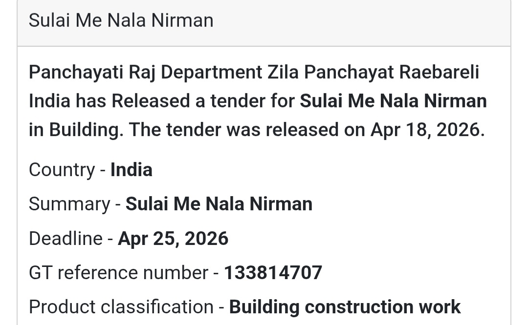 🏢 Building Work – Raebareli