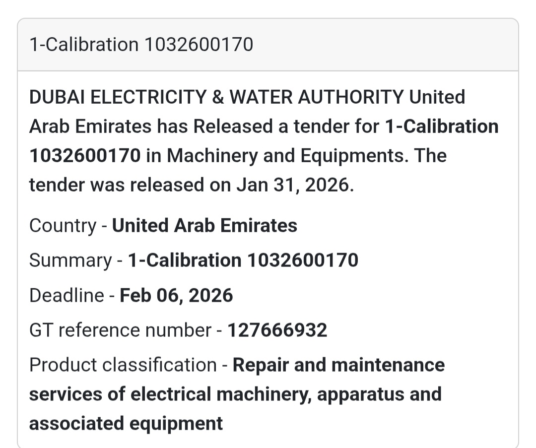 ⚙️ Calibration Services