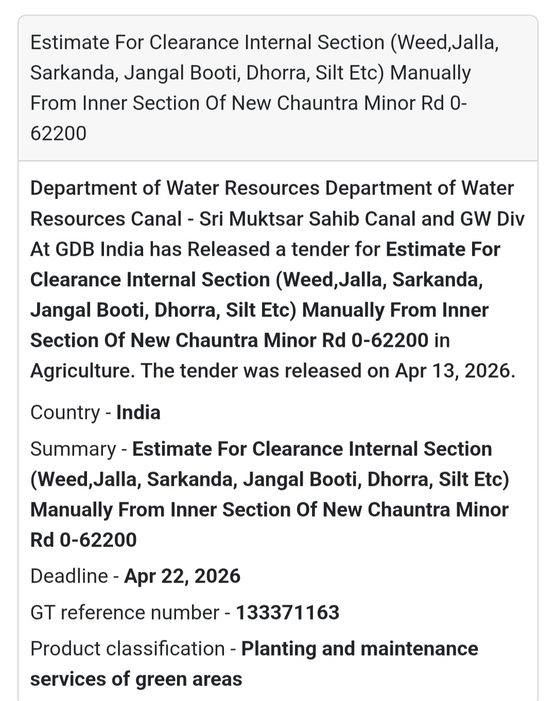 💧 Canal Cleaning – New Chauntra Minor
