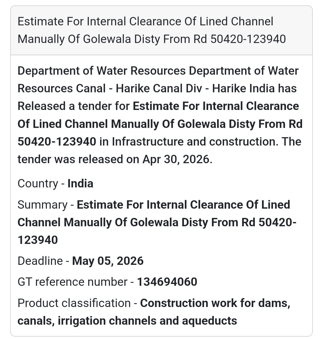 🌊 Canal Clearance Work – Harike