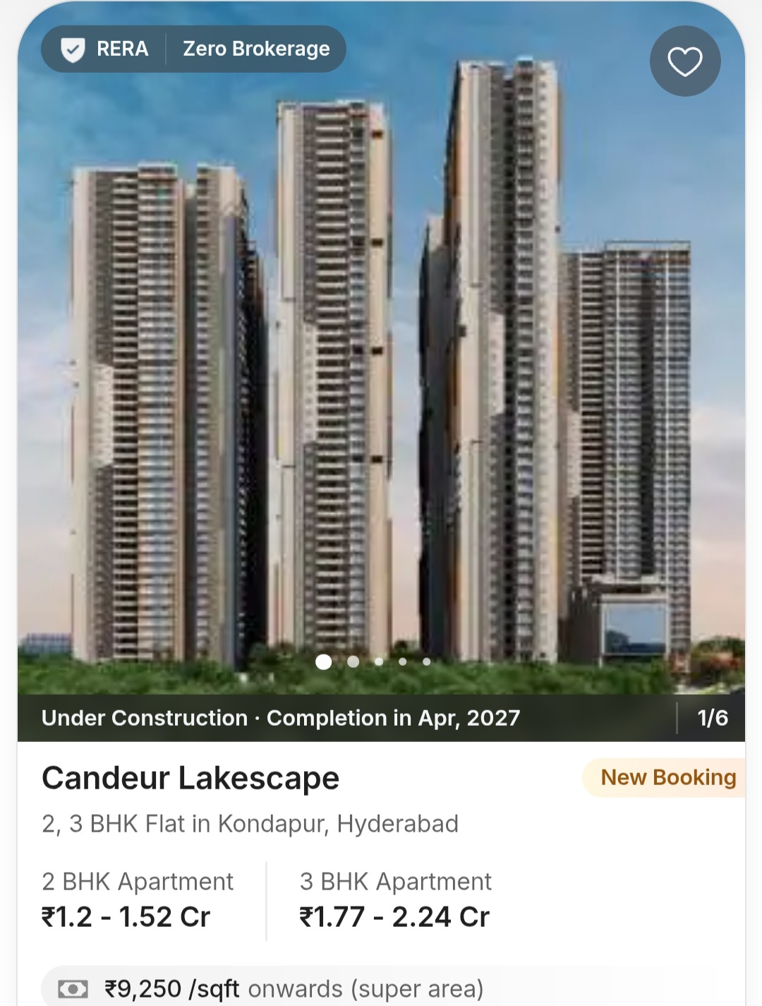 🏙️ Candeur Lakescape – Luxury 2 & 3 BHK Homes in Kondapur