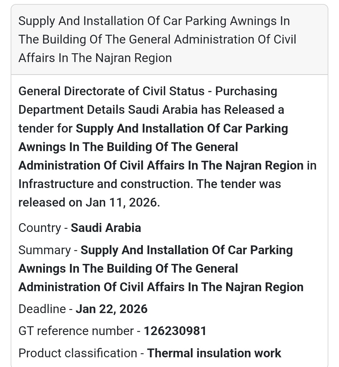 🚗 CAR PARKING AWNINGS – NAJRAN
