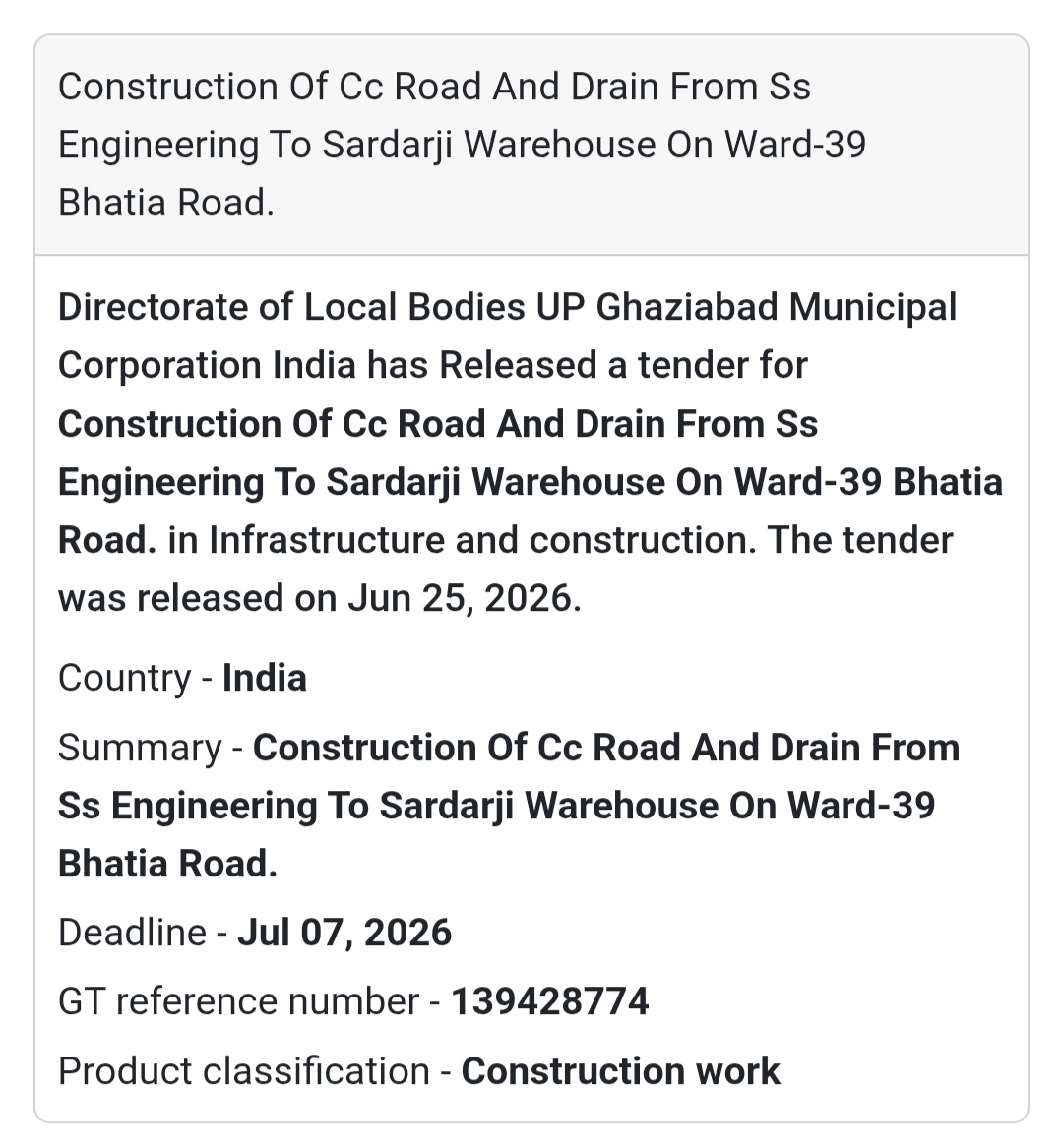 🛣️ CC Road & Drain Construction | Ghaziabad, Uttar Pradesh