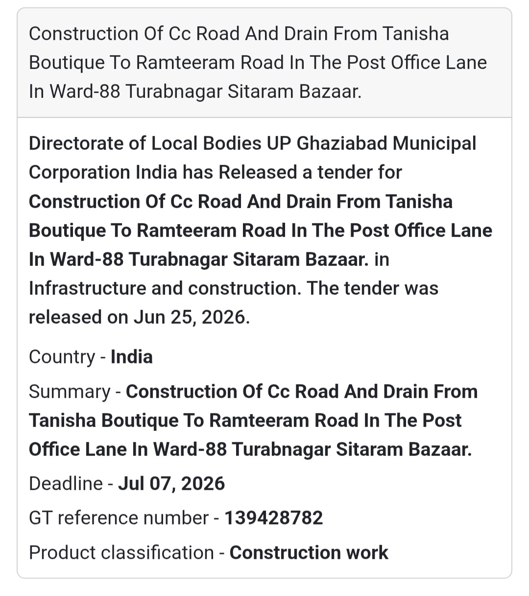 🛣️ CC Road & Drain Construction | Ghaziabad, Uttar Pradesh
