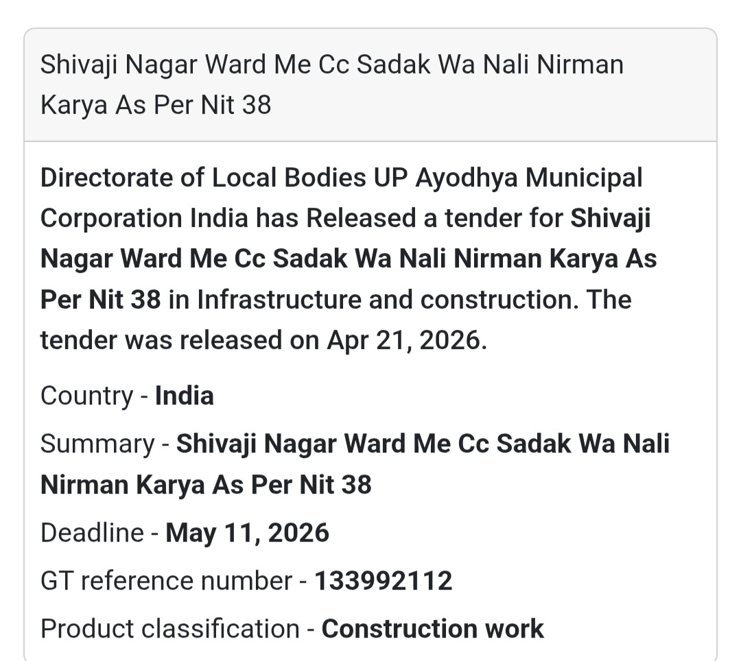 🏗️ CC Road & Drain Work – Ayodhya