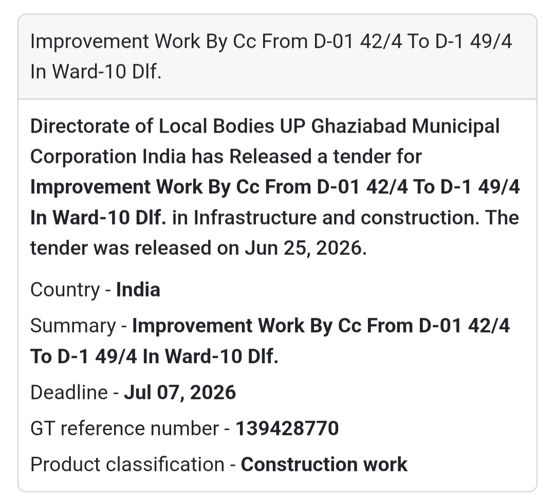 🛣️ CC Road Improvement Work | Ghaziabad, Uttar Pradesh
