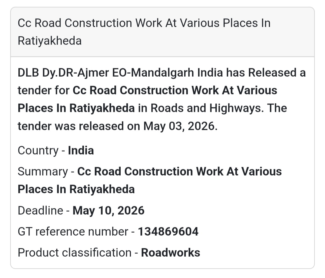 🛣️ CC Road Work – Ratiyakheda
