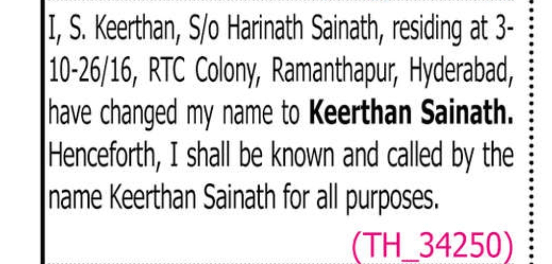 📢 CHANGE OF NAME NOTICE