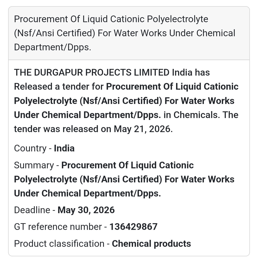 🧪 Chemical Procurement Tender